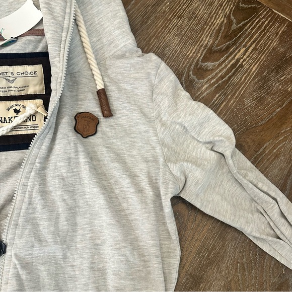 Naketano Light Gray Hooded Romper with Rope Drawstring - Picture 8 of 13